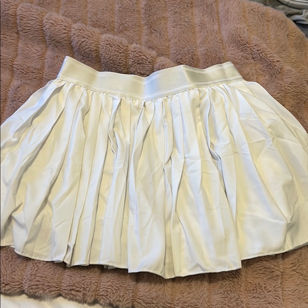White tennis skirt